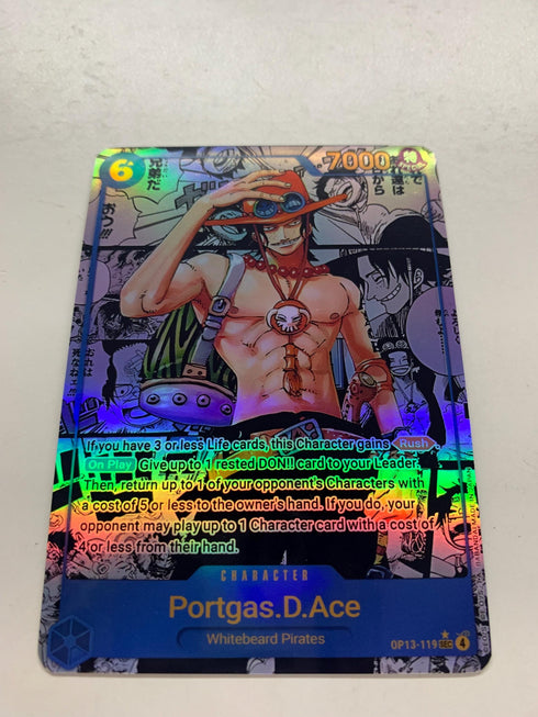 Portgas.D.Ace OP13-119 (Alternate Art) | FULL HOLO | Orica PROXY