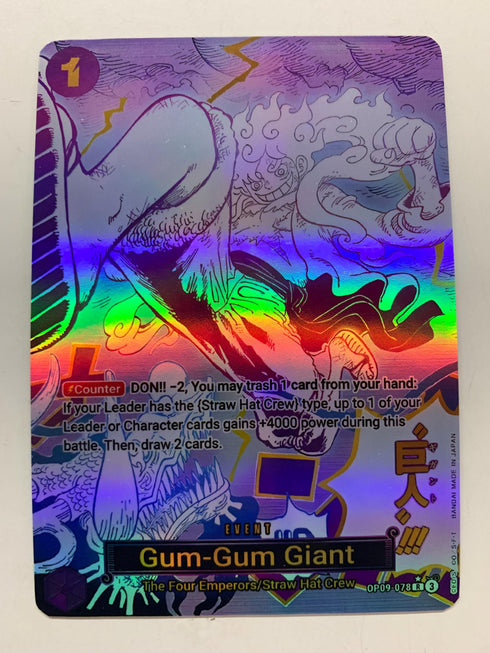 Gum-Gum Giant OP09-078 (Alternate Art) | FULL HOLO | Orica PROXY