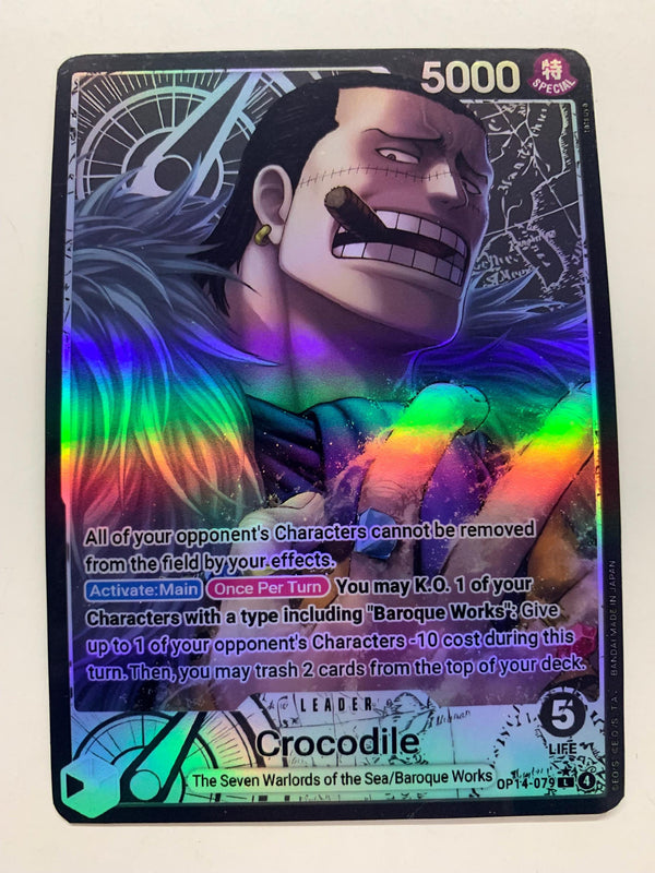 Crocodile OP14-079 (Alternate Art) | FULL HOLO | Orica PROXY