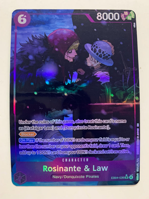 Rosinante & Law EB04-038 (Alternate Art) | FULL HOLO | Orica PROXY