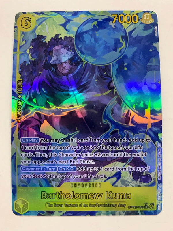 Bartholomew Kuma OP12-119 (Alternate Art) | FULL HOLO | Orica PROXY