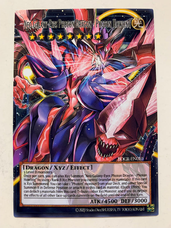 Neo Galaxy-Eyes Photon Dragon - Photon Howling | Overframe Rare | Orica PROXY