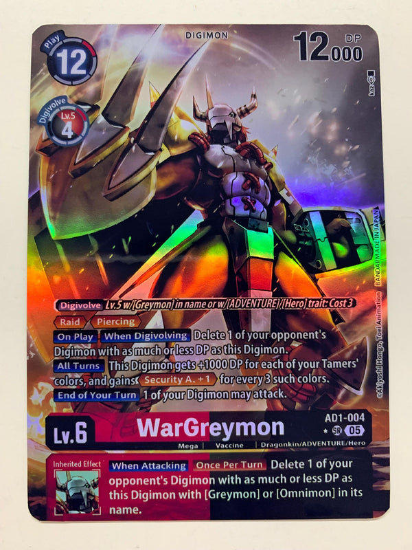 WarGreymon AD1-004 (Alternate Art) | FULL HOLO | Orica PROXY