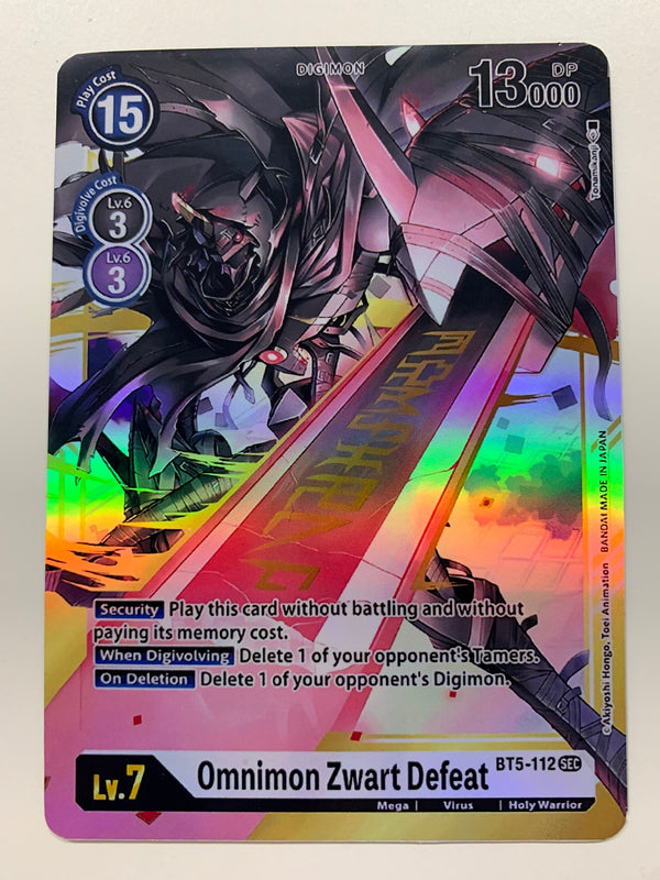 Omnimon Zwart Defeat BT5-112 | FULL HOLO | Orica PROXY