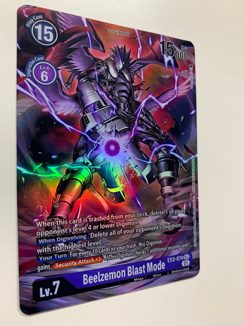 Beelzemon Blast Mode EX2-074 (Alternate Art) | FULL HOLO | Orica PROXY