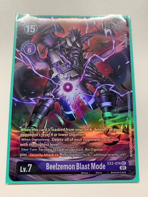 Beelzemon Blast Mode EX2-074 (Alternate Art) | FULL HOLO | Orica PROXY