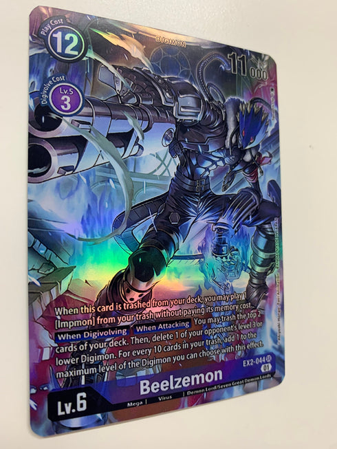 Beelzemon EX2-044 (Alternate Art) | FULL HOLO | Orica PROXY