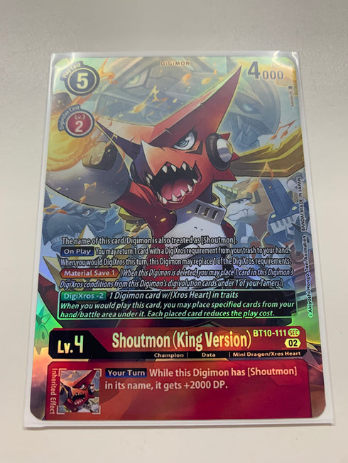 Shoutmon (King Version) BT10-111 (Alternate Art) | FULL HOLO | Orica PROXY
