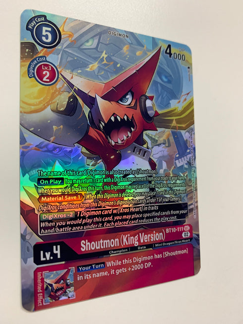 Shoutmon (King Version) BT10-111 (Alternate Art) | FULL HOLO | Orica PROXY