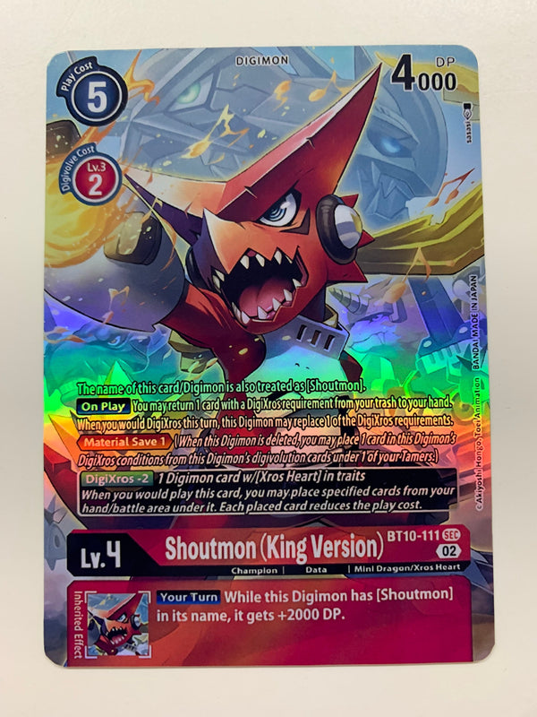 Shoutmon (King Version) BT10-111 (Alternate Art) | FULL HOLO | Orica PROXY