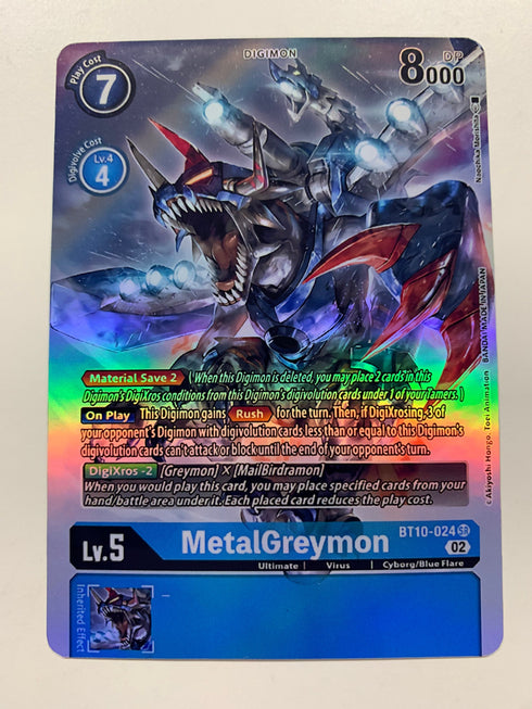 MetalGreymon BT10-024 (Alternate Art) | FULL HOLO | Orica PROXY