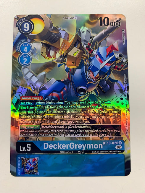 DeckerGreymon BT10-026 (Alternate Art) | FULL HOLO | Orica PROXY