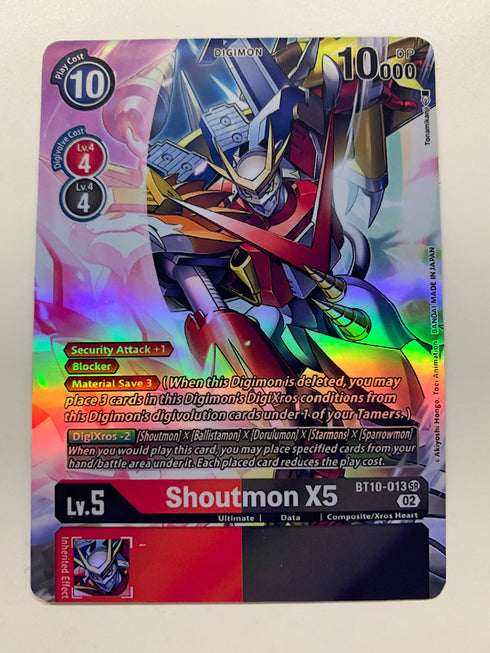 Shoutmon X5 BT10-013 (Alternate Art) | FULL HOLO | Orica PROXY
