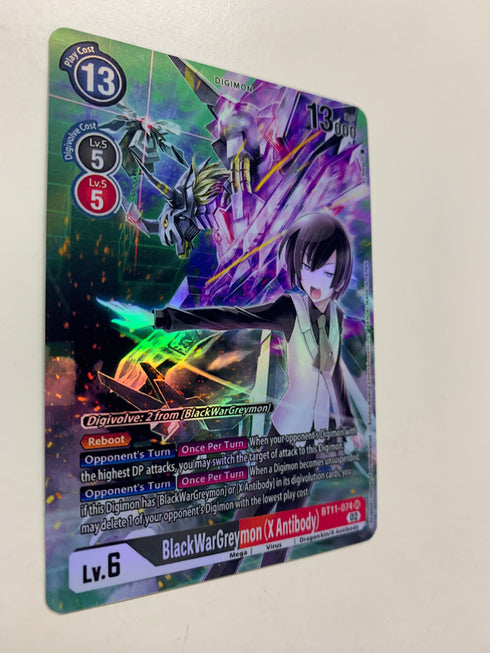 BlackWarGreymon (X Antibody) BT11-074 (Alternate Art) | FULL HOLO | Orica PROXY